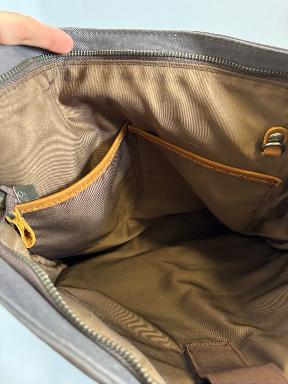 VASCHY Leather Canvas Vintage Tote Bag - Picture 11 of 12